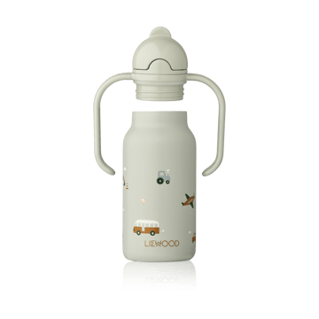 Gourde Kimmie 25 cl - Vehicles-Dove blue - Liewood