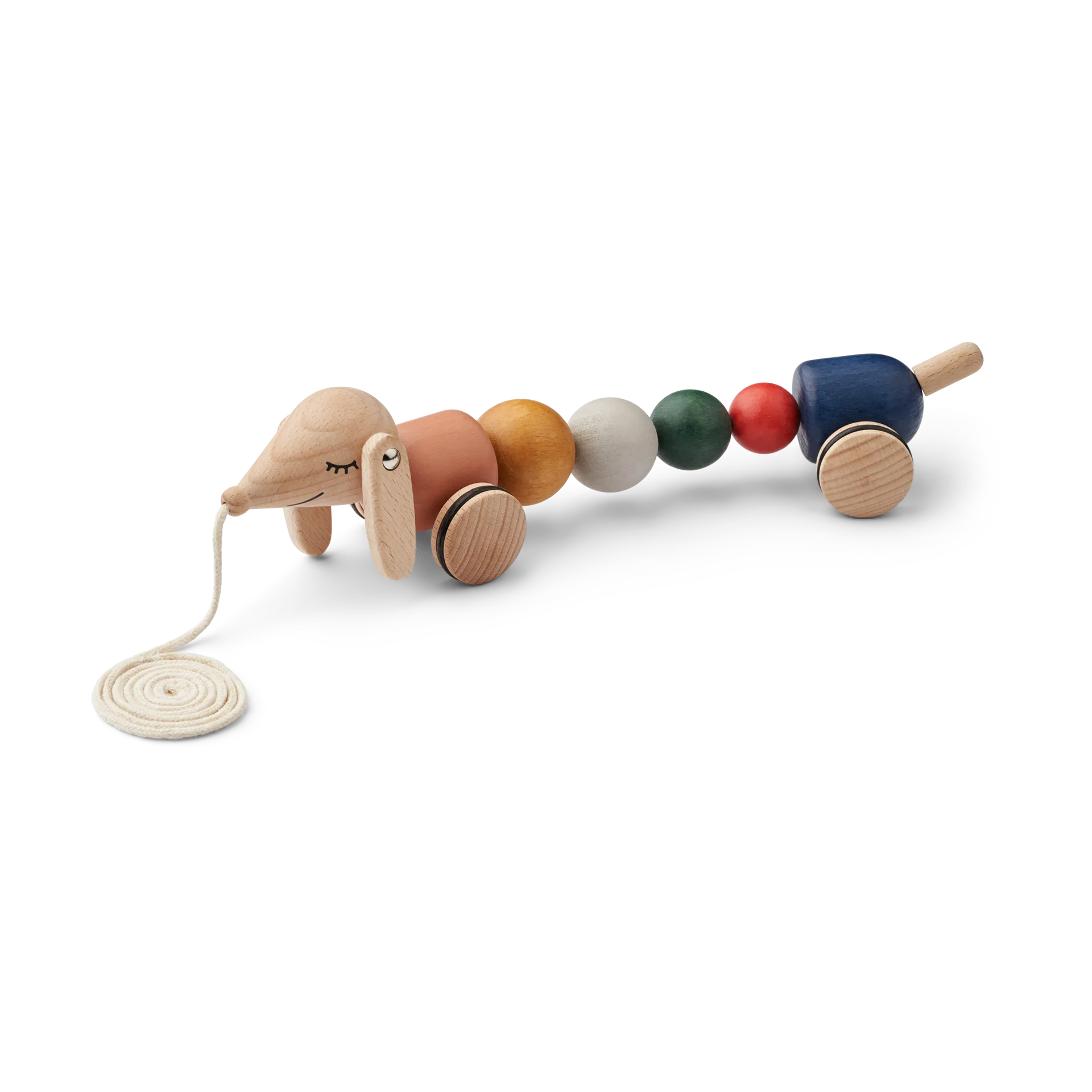 Jouet à tirer Barthes, Golden caramel multi mix Liewood