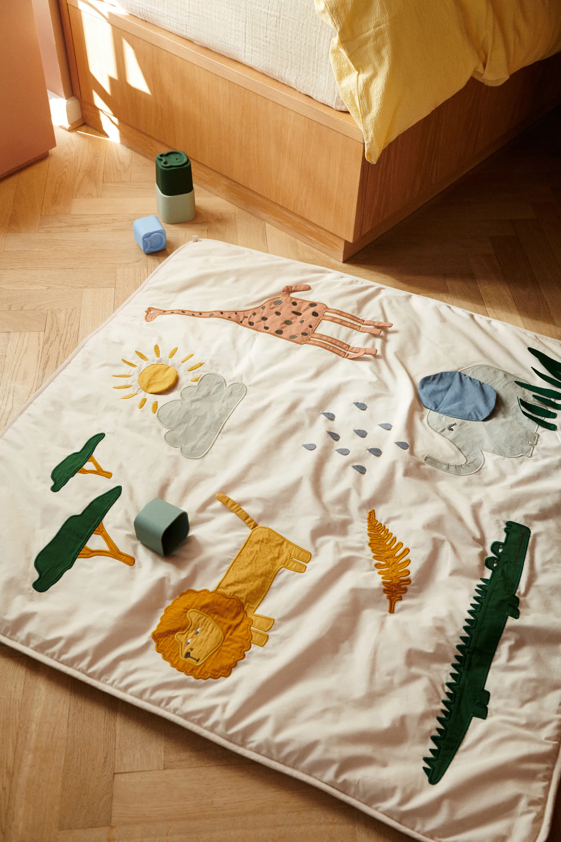 Plaid Glenn 110x110 cm, Safari sandy mix Liewood