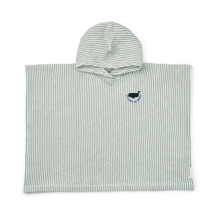 Poncho de bain Paco Peppermint Creme de la Creme Stripe - 3-4 ans - Liewood