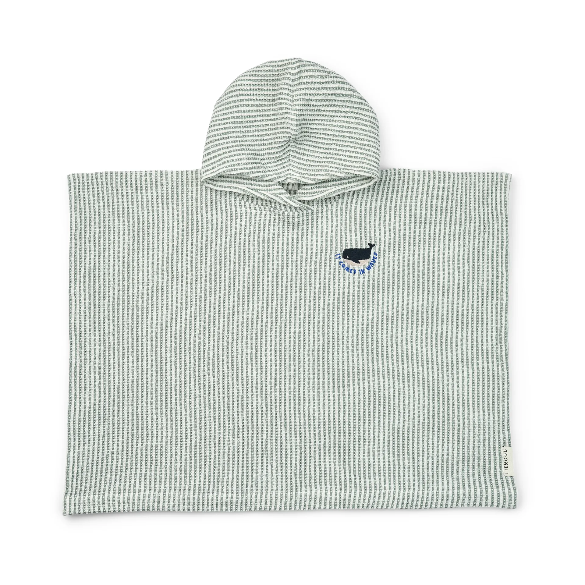 Poncho de bain Paco Peppermint Creme de la Creme Stripe, 5-6 ans Liewood