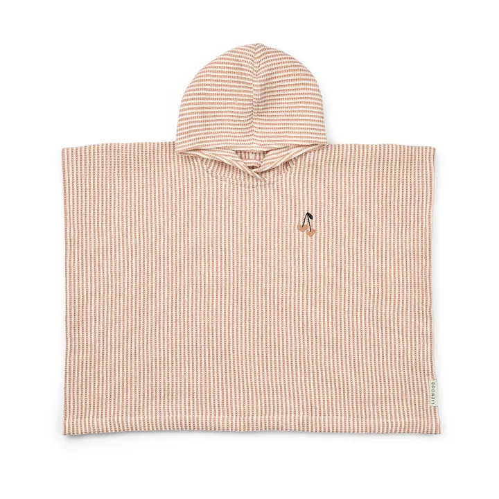 Poncho de bain Paco Tuscany Rose Creme de la Creme Stripe - 3-4 ans - Liewood