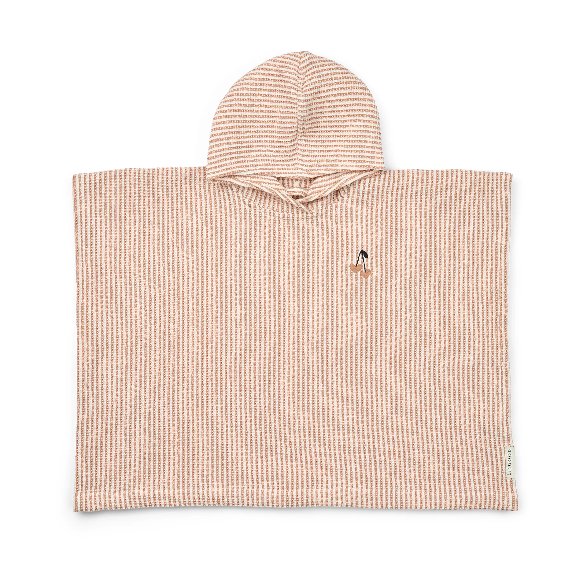 Poncho de bain Paco Tuscany Rose Creme de la Creme Stripe, 7-8 ans Liewood