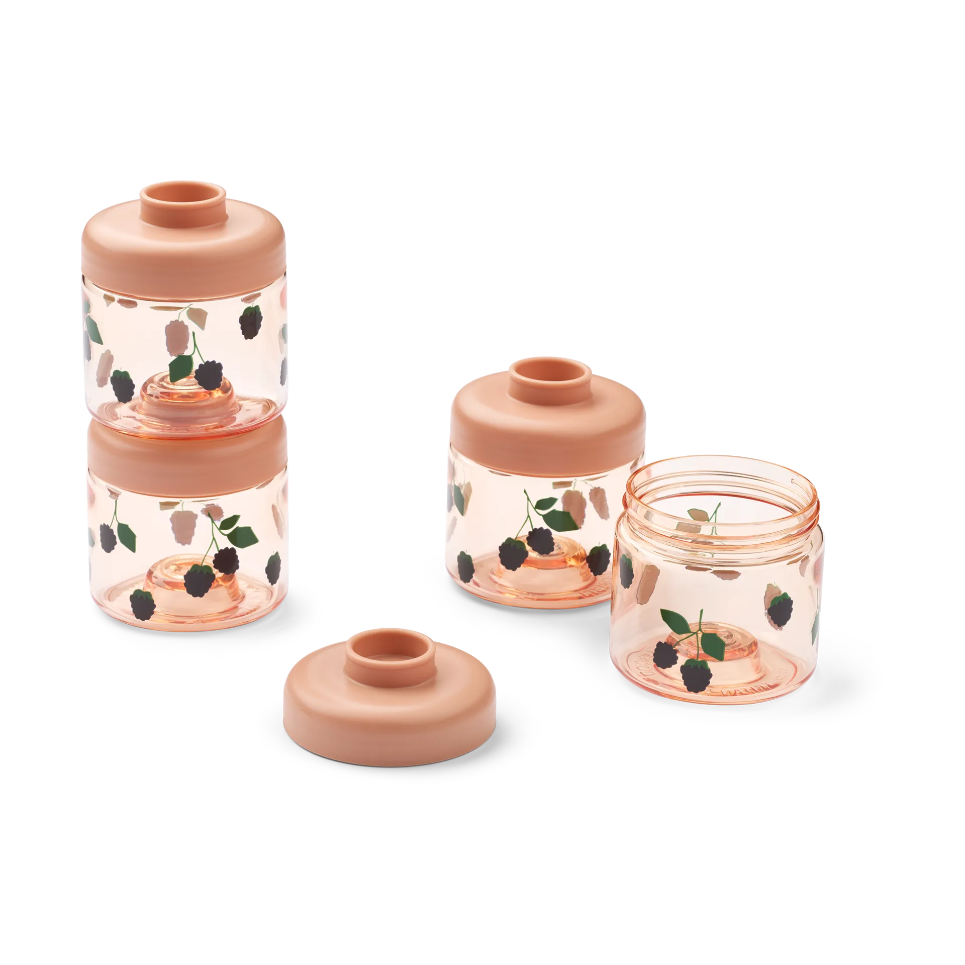 Pots pour aliments bébé Dominique 100 ml, 4 pièces, Berry-Pale Tuscany Liewood