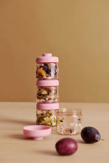 Pots pour aliments bébé Dominique 100 ml, 4 pièces - Cherry heart-Rosey - Liewood