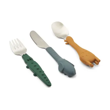 Set de couverts Tove all together 3 pièces - Golden caramel mix - Liewood