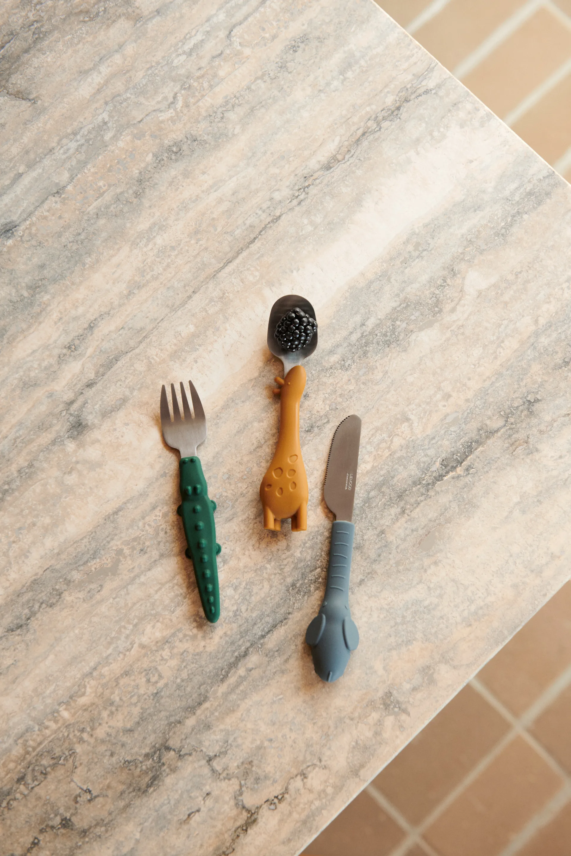 Set de couverts Tove all together 3 pièces, Golden caramel mix Liewood