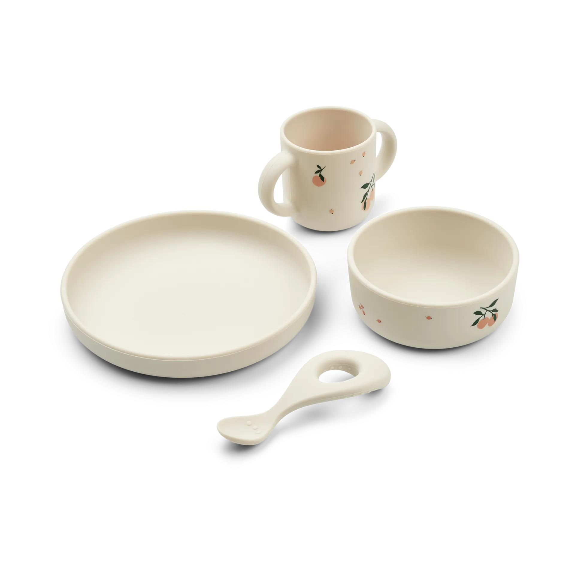 Set de vaisselle imprimé Vivi 4 pièces, Peach-Sea shell mix Liewood