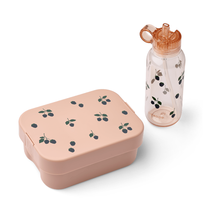 Set lunchbox imprimé Chelsey 2 pièces - Berry-Pale Tuscany - Liewood