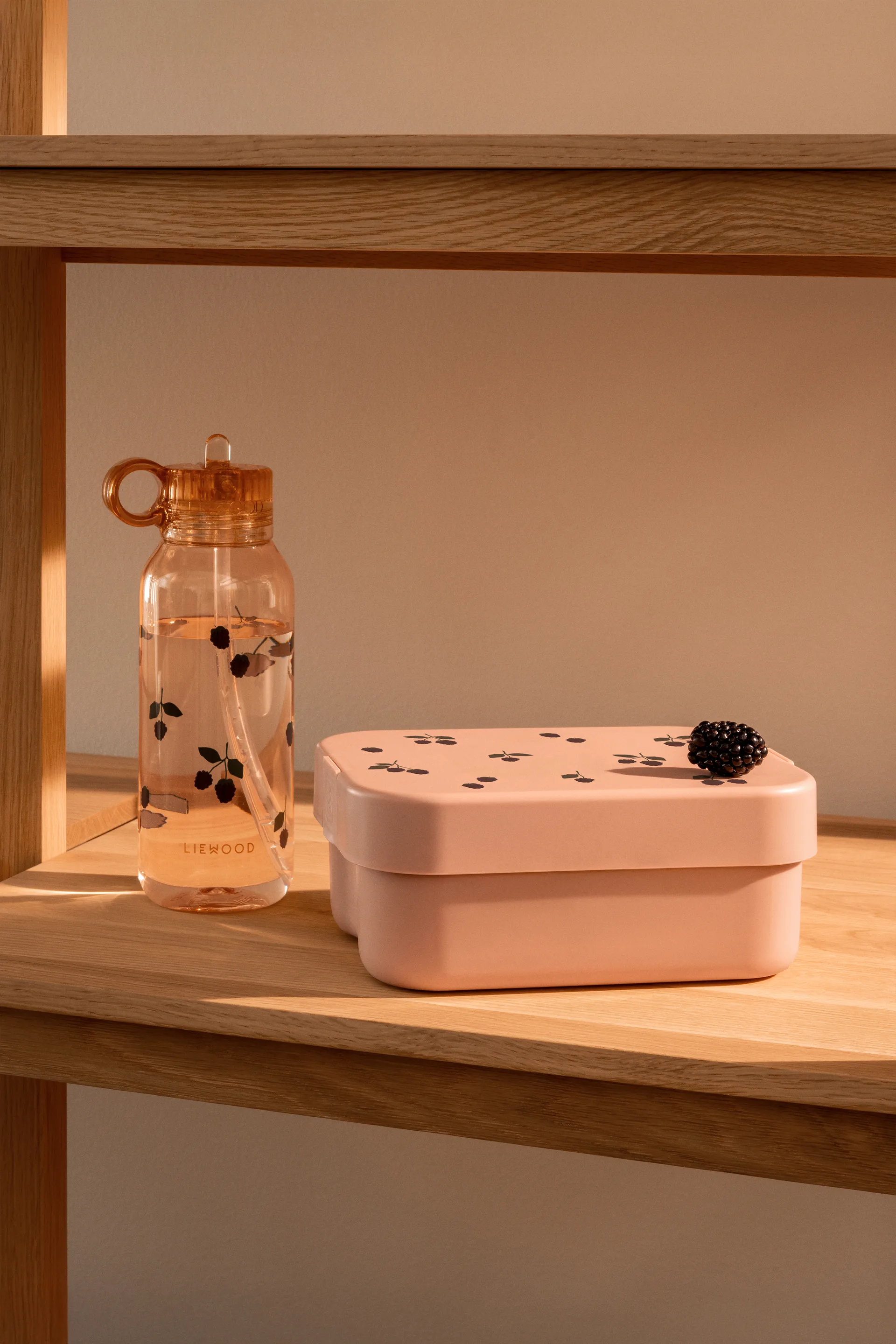 Set lunchbox imprimé Chelsey 2 pièces, Berry-Pale Tuscany Liewood