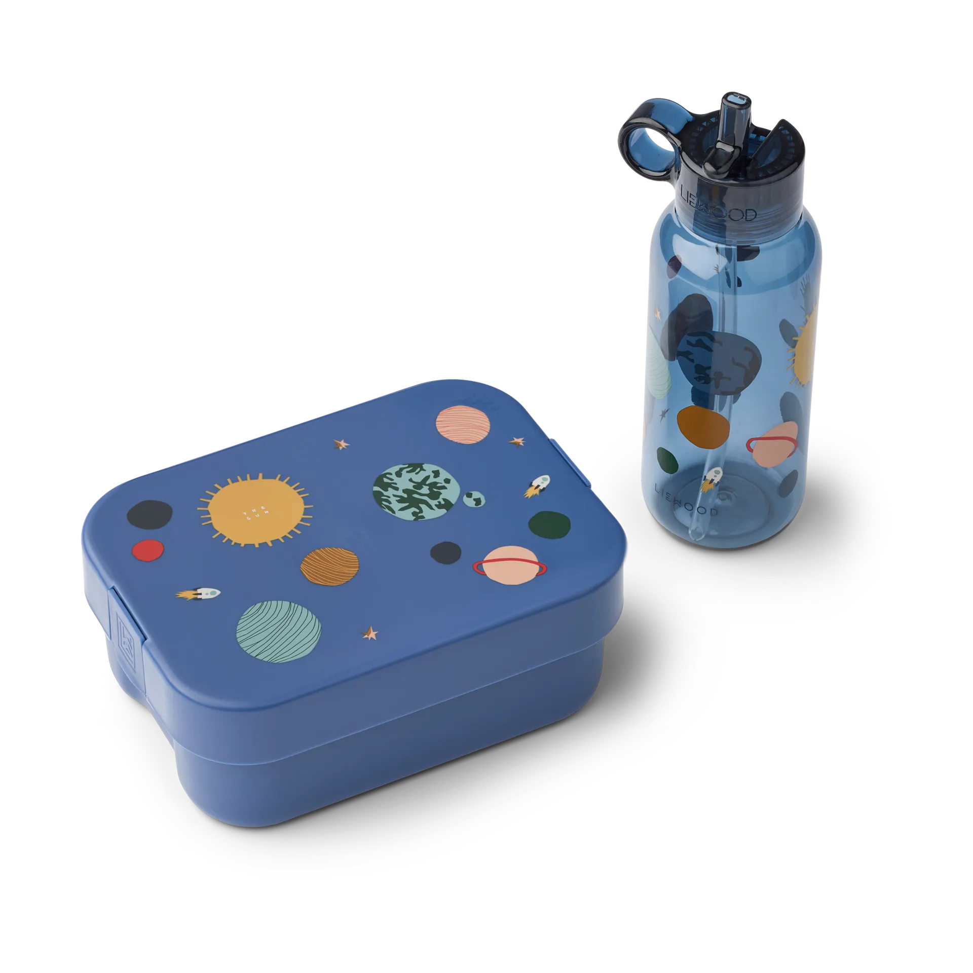 Set lunchbox imprimé Chelsey 2 pièces, Universe-Classic navy Liewood