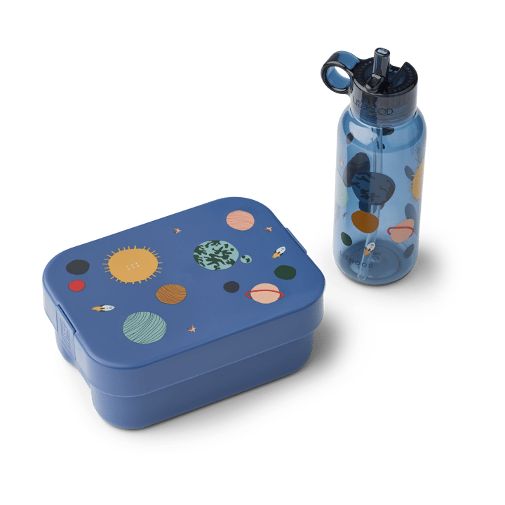 Set lunchbox imprimé Chelsey 2 pièces - Universe-Classic navy - Liewood