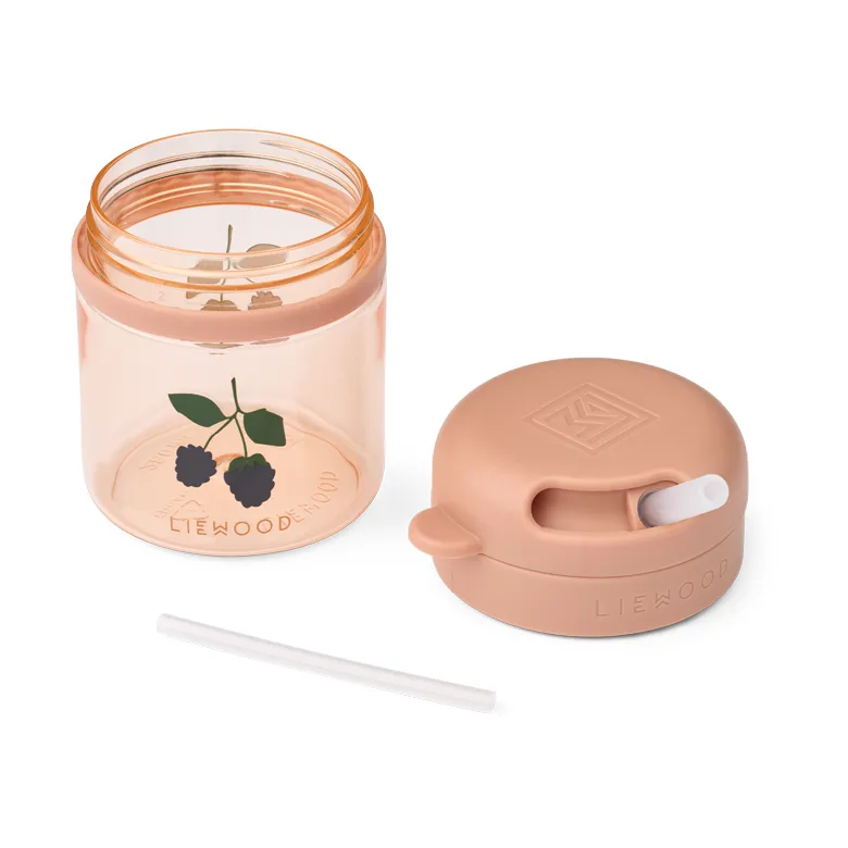 Tasse avec paille Pavia 28 cl, Berry-Pale Tuscany Liewood