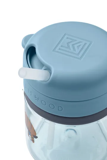 Tasse avec paille Pavia - Fun-beach blue, 28 cl - Liewood