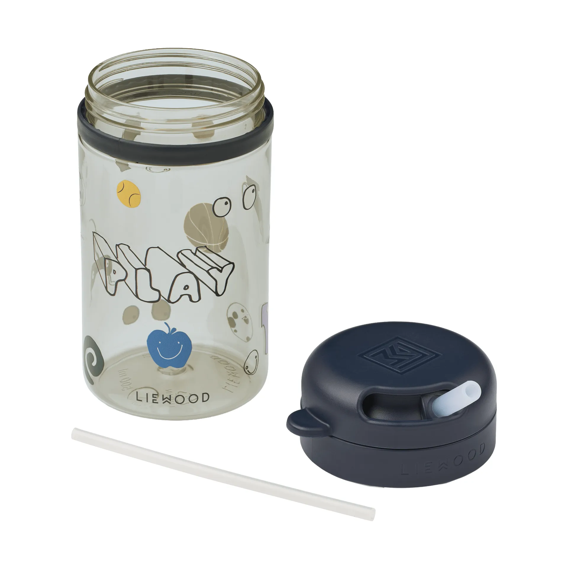 Tasse avec paille Pavia, Play-dusty peppermint Liewood