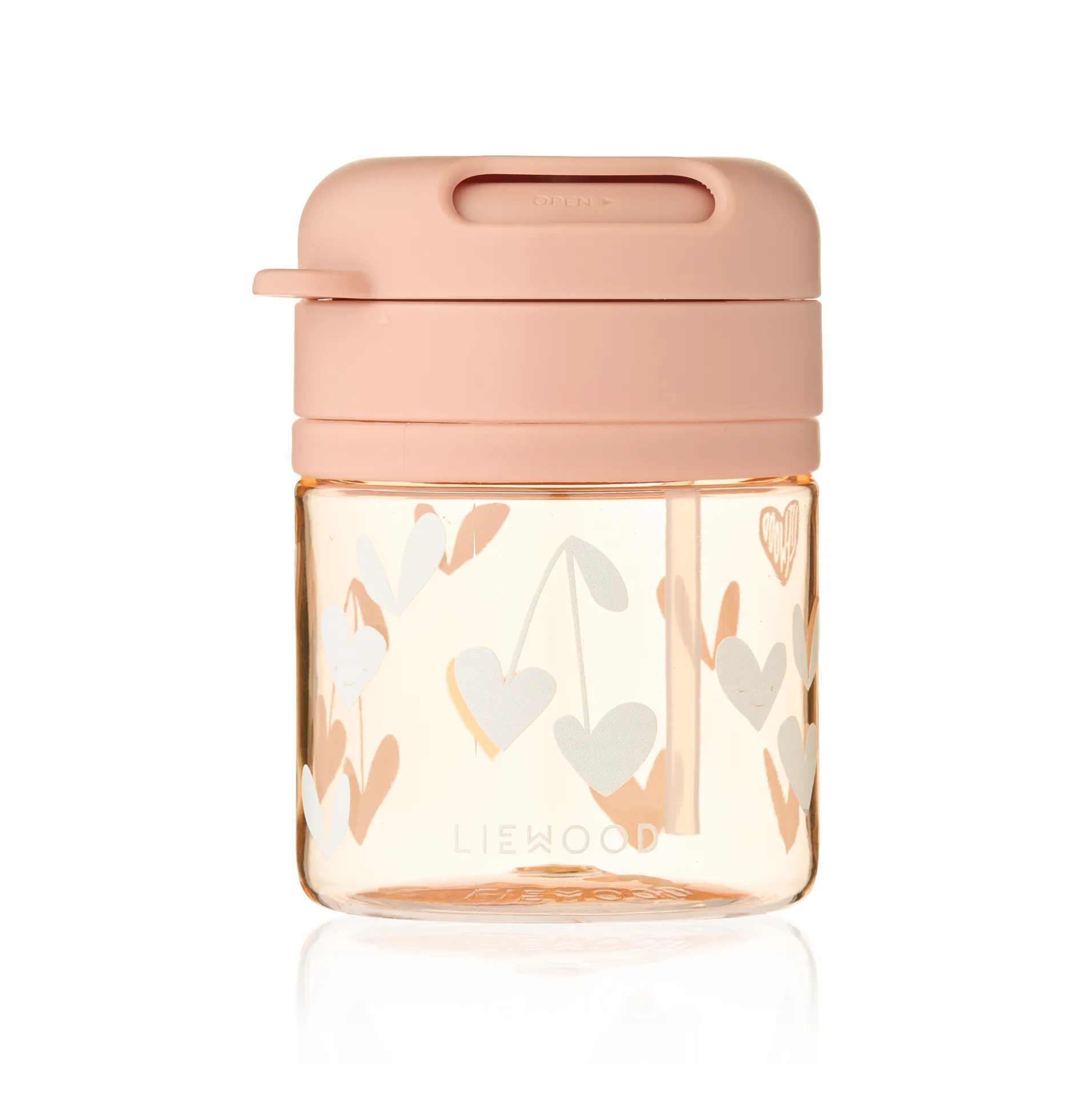 Tasse avec paille Pavia, Sweethearts-pale tuscany, 28 cl Liewood