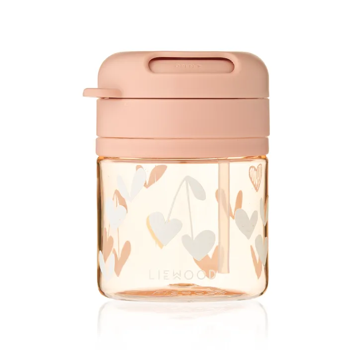 Tasse avec paille Pavia - Sweethearts-pale tuscany, 28 cl - Liewood
