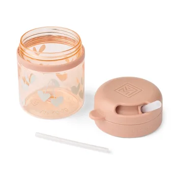 Tasse avec paille Pavia - Sweethearts-pale tuscany, 28 cl - Liewood