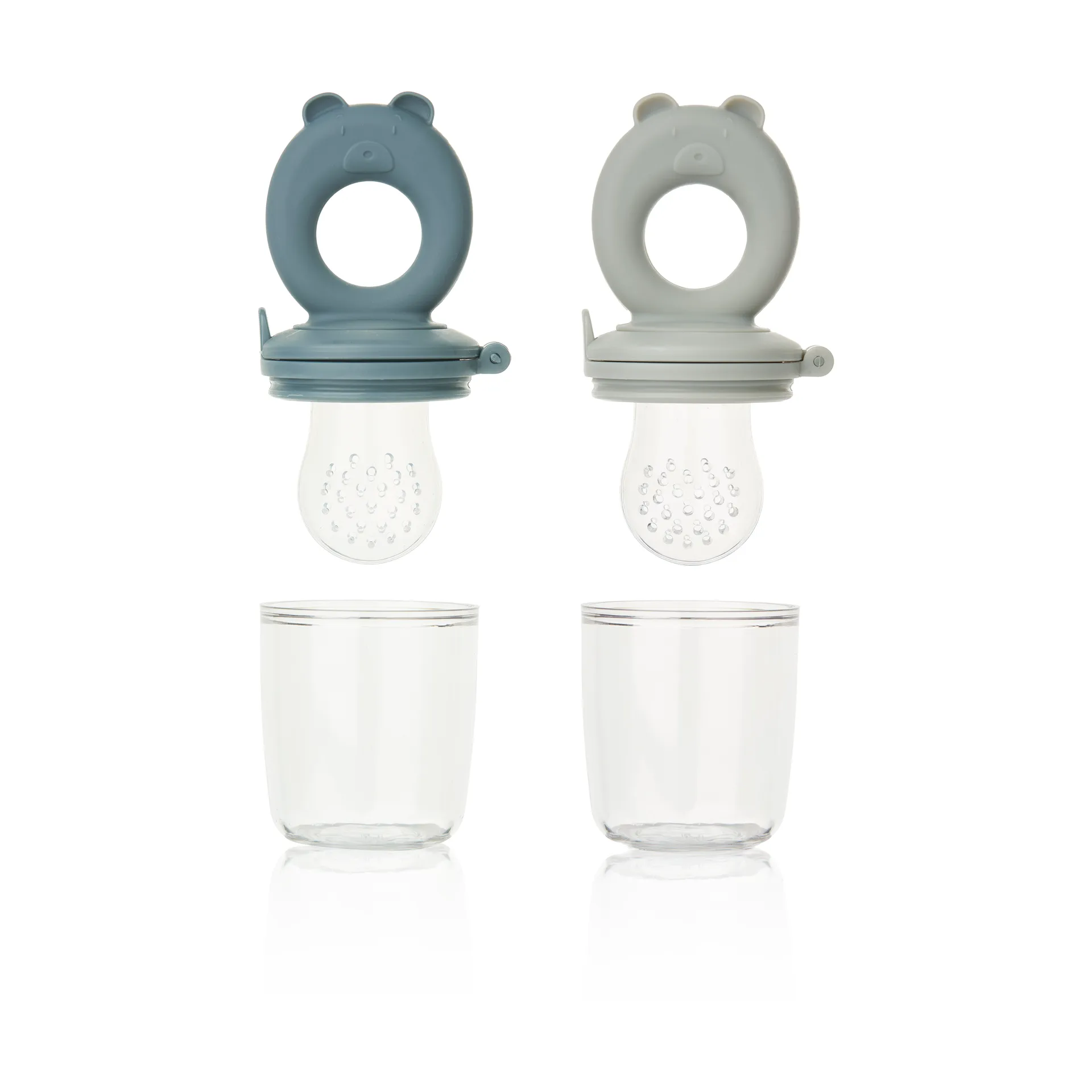 Tétine d'alimentation Miranda Lot de 2, Whale blue-Dove blue Liewood