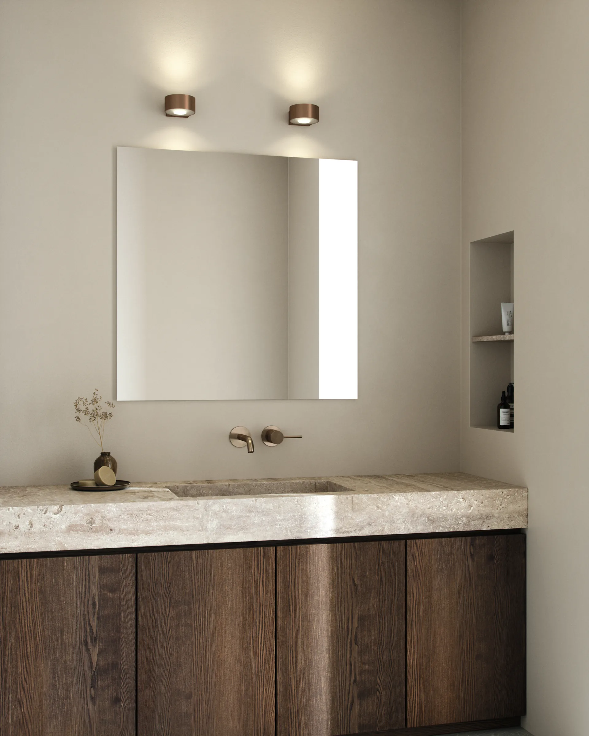 Applique murale W1 Orbit 2700K, Brass Light-Point