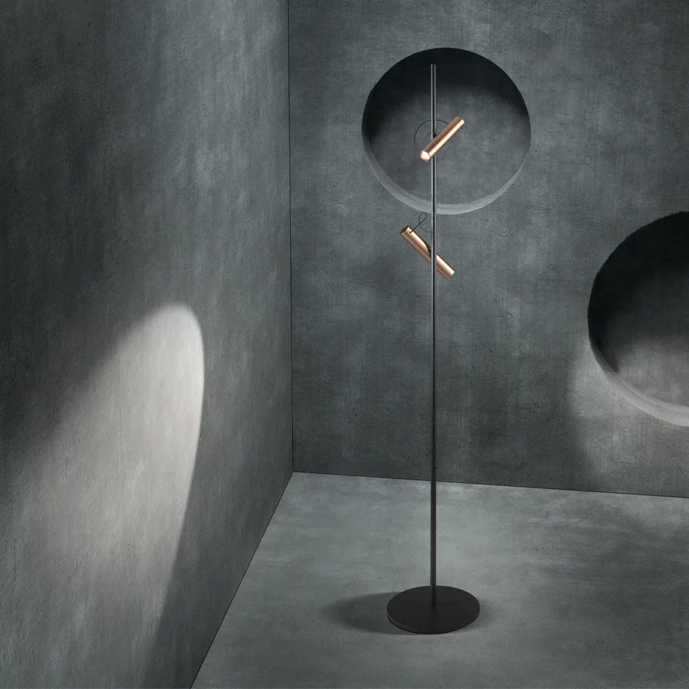 Lampadaire Spirit F1, black/rose gold
 Light-Point