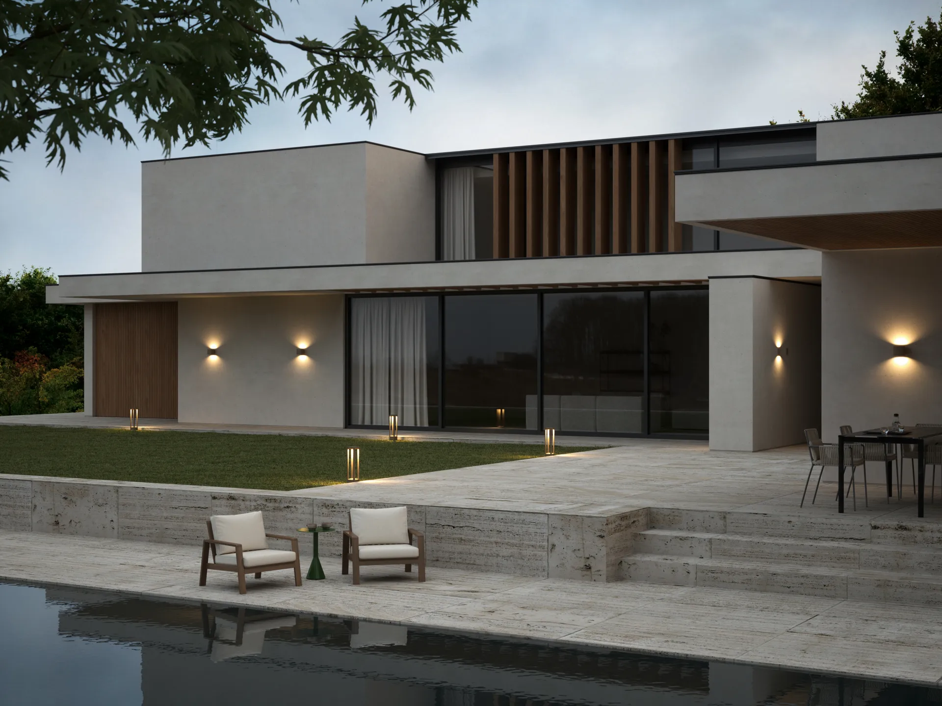 Lampe outdoor Mirage switch tune, Rust, 12x48 cm Light-Point