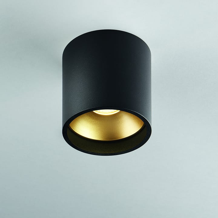 Solo Round spotlight - black/gold, 3000 kelvins - Light-Point