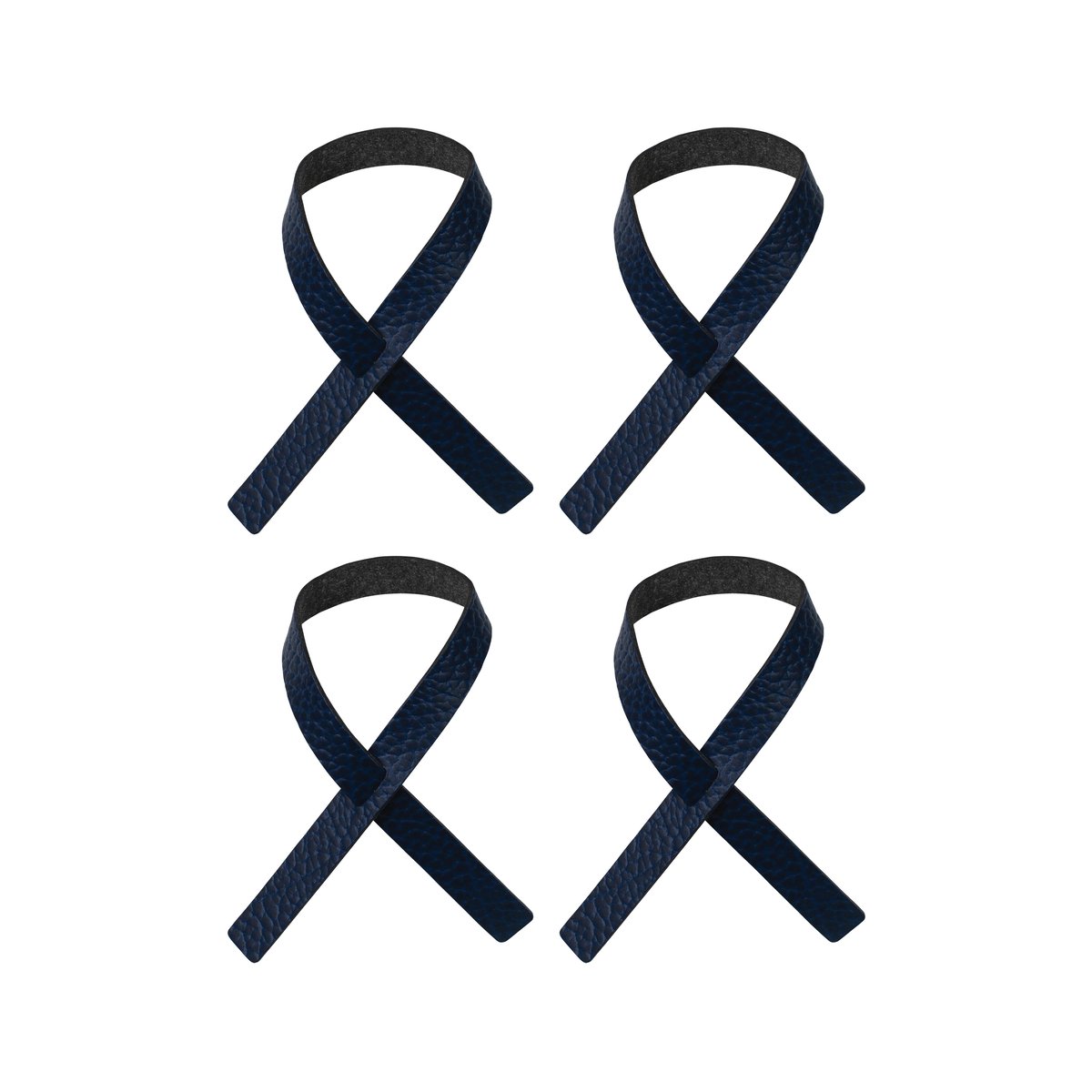 LIND DNA Anneaux de serviette Loop lot de 4 Bleu marine