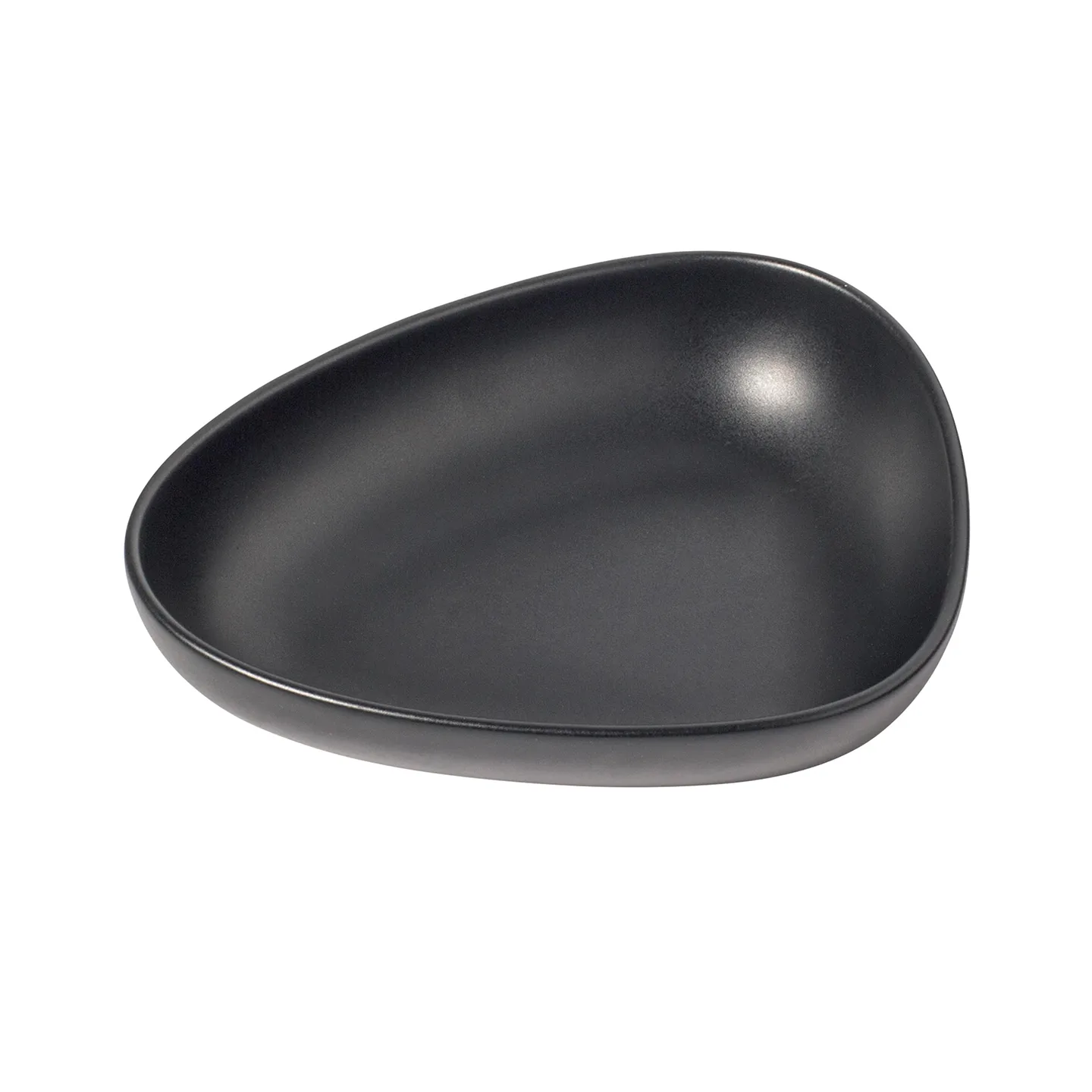 Assiette creuse Curve Stoneware 19x22 cm, Black LIND DNA