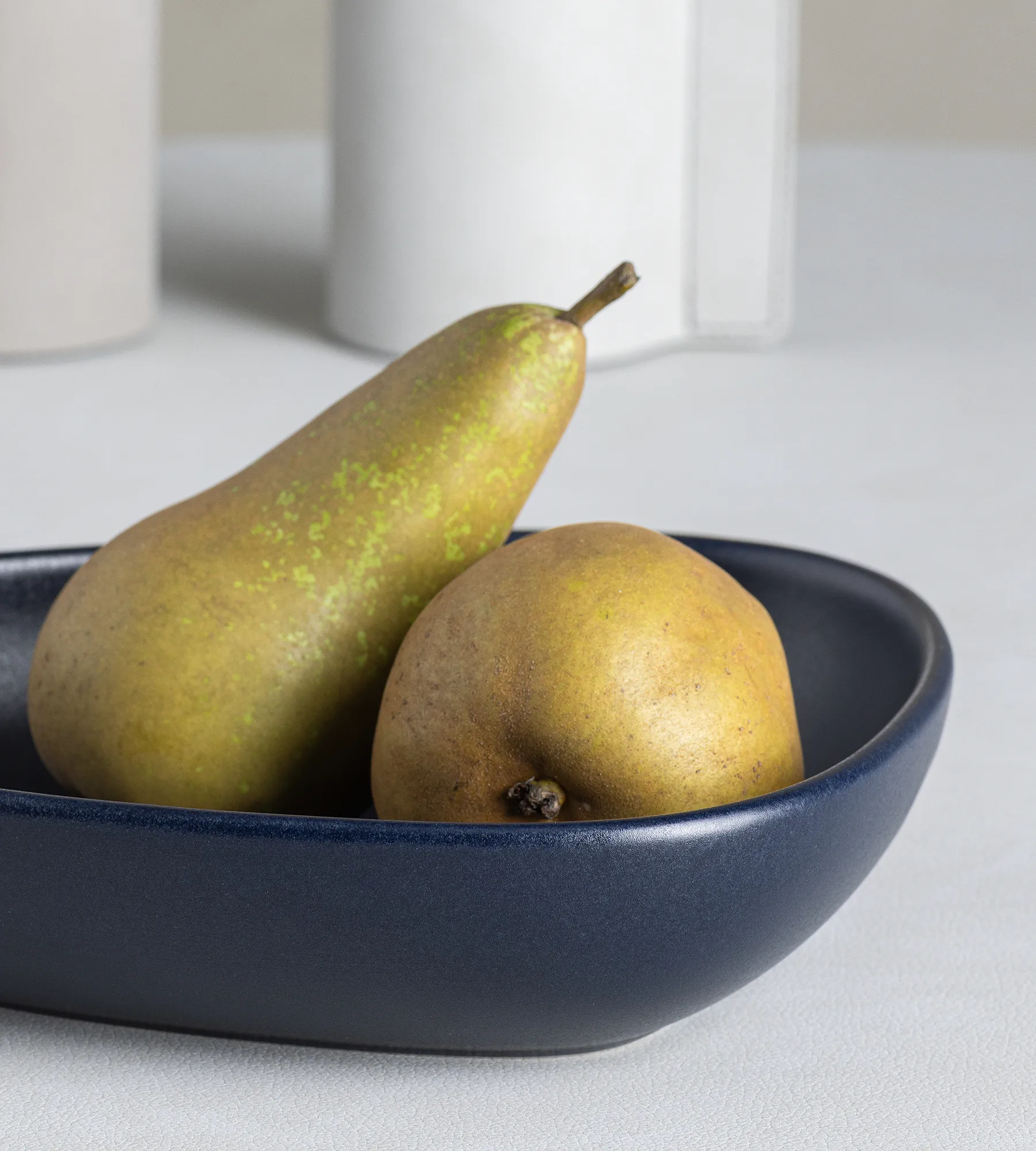 Assiette creuse Curve Stoneware 19x22 cm, Navy blue LIND DNA