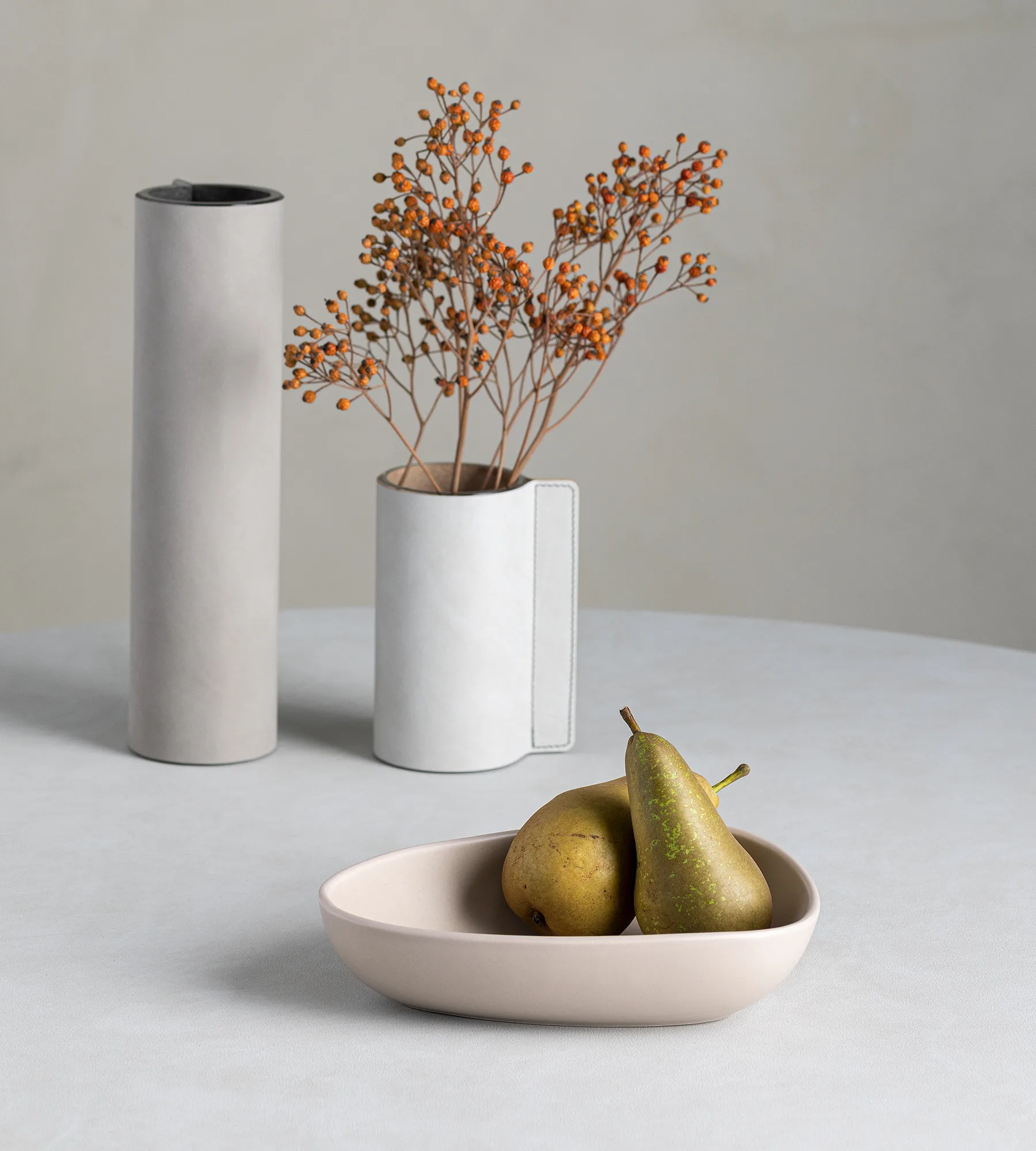 Assiette creuse Curve Stoneware 19x22 cm, Sand LIND DNA