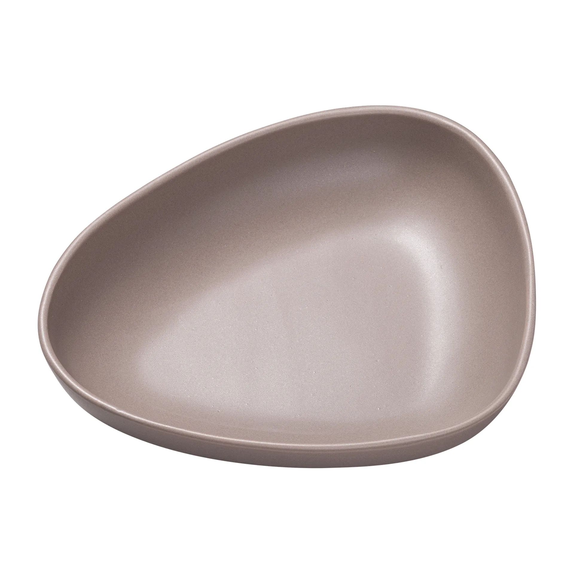 Assiette creuse Curve Stoneware 19x22 cm, Warm Grey LIND DNA