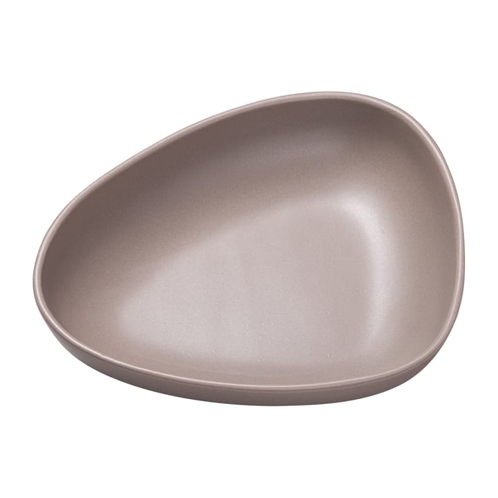 Assiette creuse Curve Stoneware 19x22 cm - Warm Grey - LIND DNA