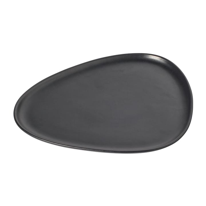 Assiette Curve Stoneware 26x30 cm - Black - LIND DNA