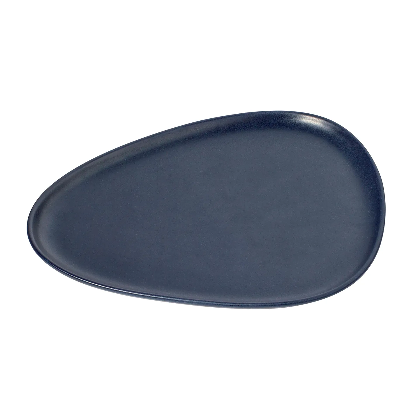 Assiette Curve Stoneware 26x30 cm, Navy blue LIND DNA