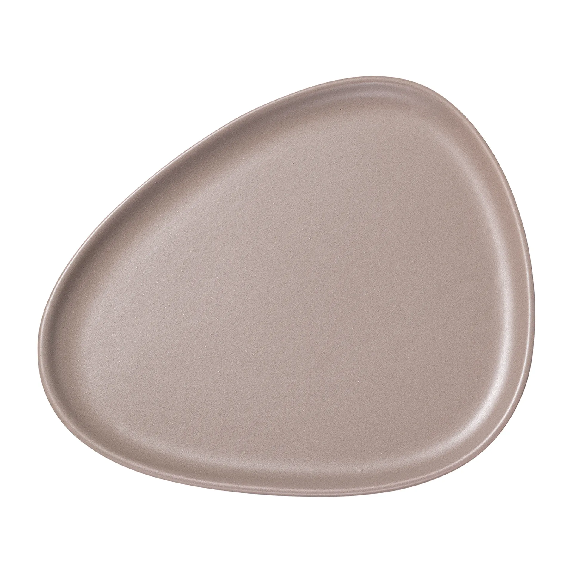 Assiette Curve Stoneware 26x30 cm, Warm Grey LIND DNA