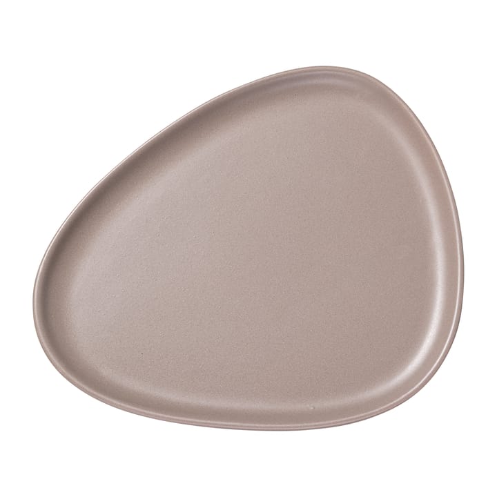 Assiette Curve Stoneware 26x30 cm - Warm Grey - LIND DNA