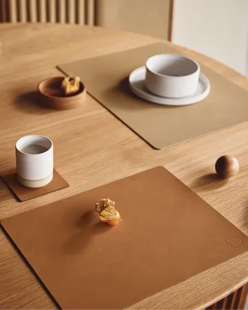 Boîte de rangement Wood Box pour dessous de verre - Nature-oak, circle, S - LIND DNA