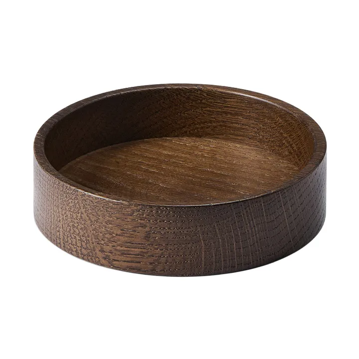 Boîte de rangement Wood Box pour dessous de verre - Smoked-oak, circle, S - LIND DNA