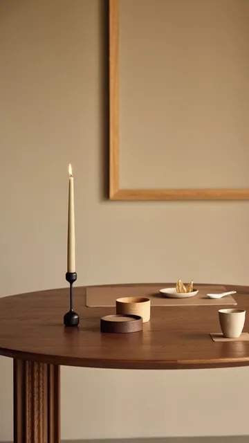 Boîte de rangement Wood Box pour dessous de verre - Smoked-oak, circle, S - LIND DNA