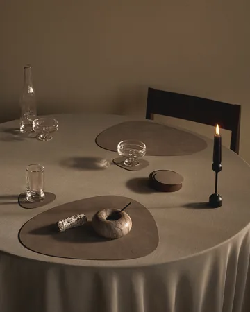 Boîte de rangement Wood Box pour dessous de verre - Smoked-oak, circle, S - LIND DNA