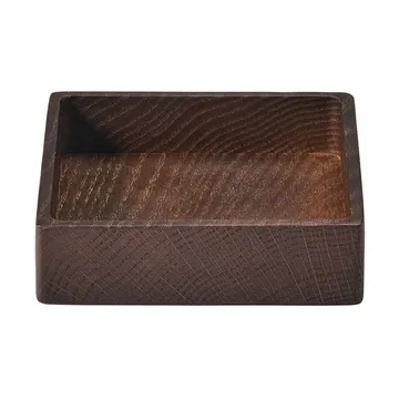 Boîte de rangement Wood Box pour dessous de verre - Smoked-oak, square, S - LIND DNA