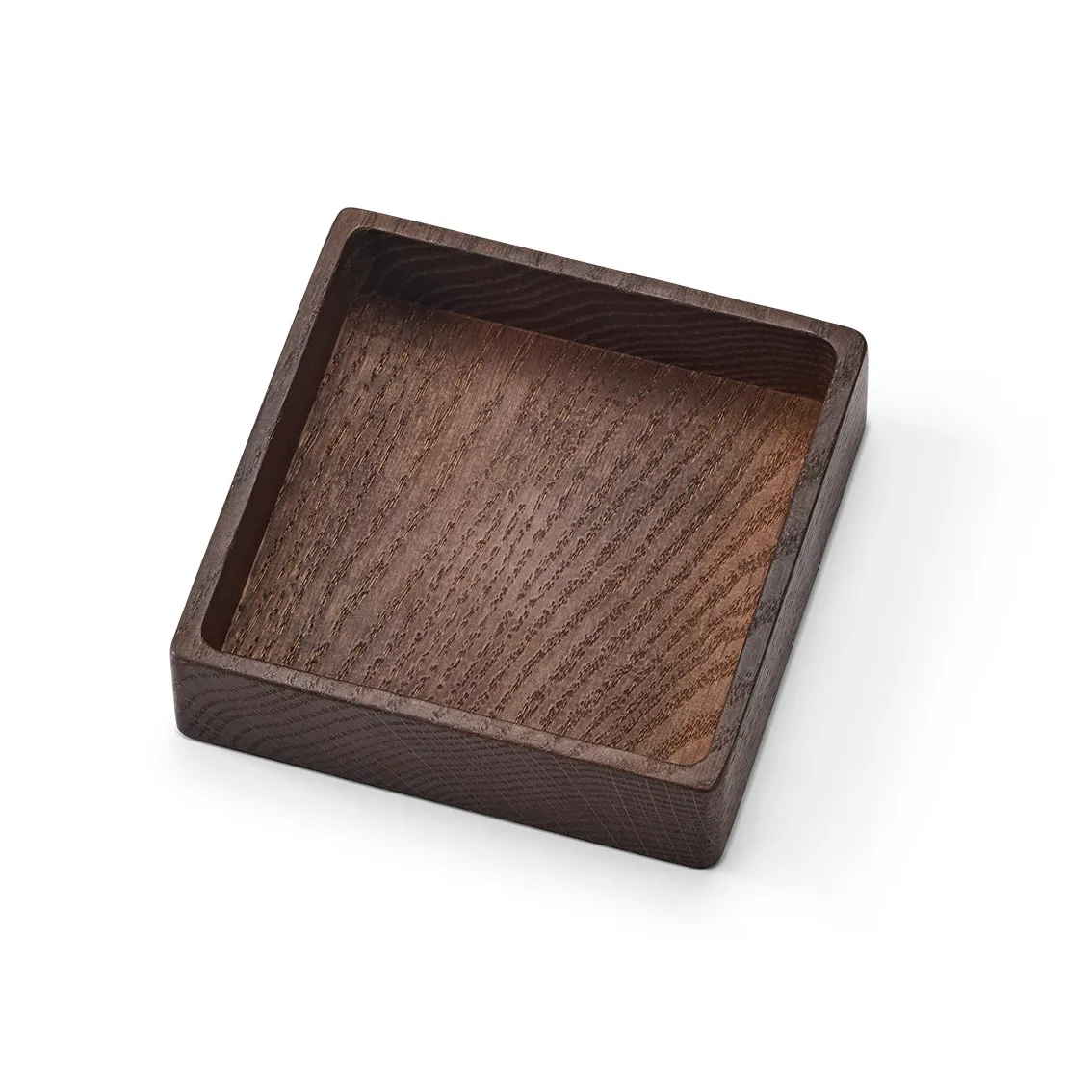 Boîte de rangement Wood Box pour dessous de verre, Smoked-oak, square, S LIND DNA