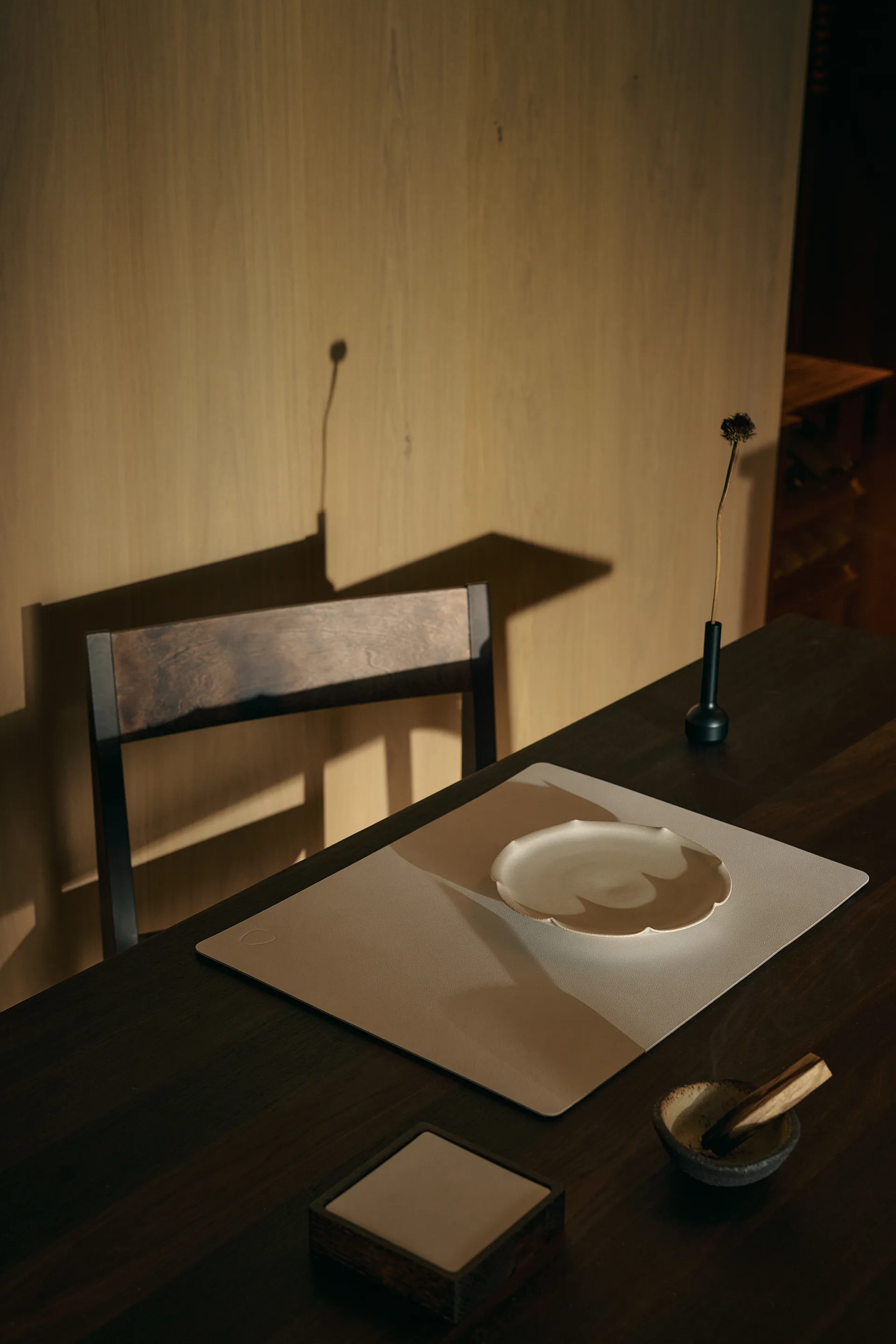 Boîte de rangement Wood Box pour dessous de verre, Smoked-oak, square, S LIND DNA