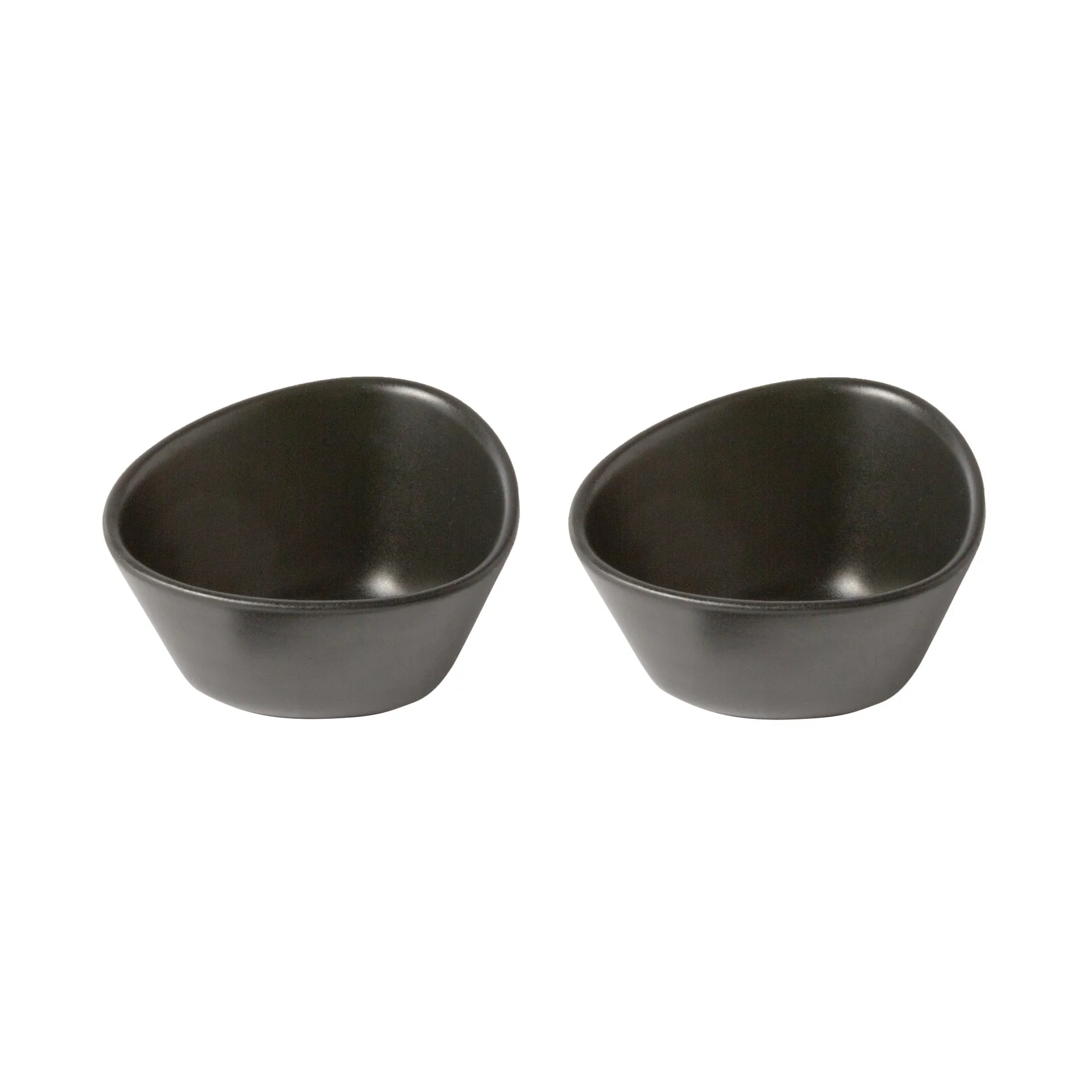 Bols Curve Stoneware lot de 2, Noir LIND DNA