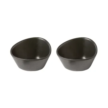 Bols Curve Stoneware lot de 2 - Noir - LIND DNA