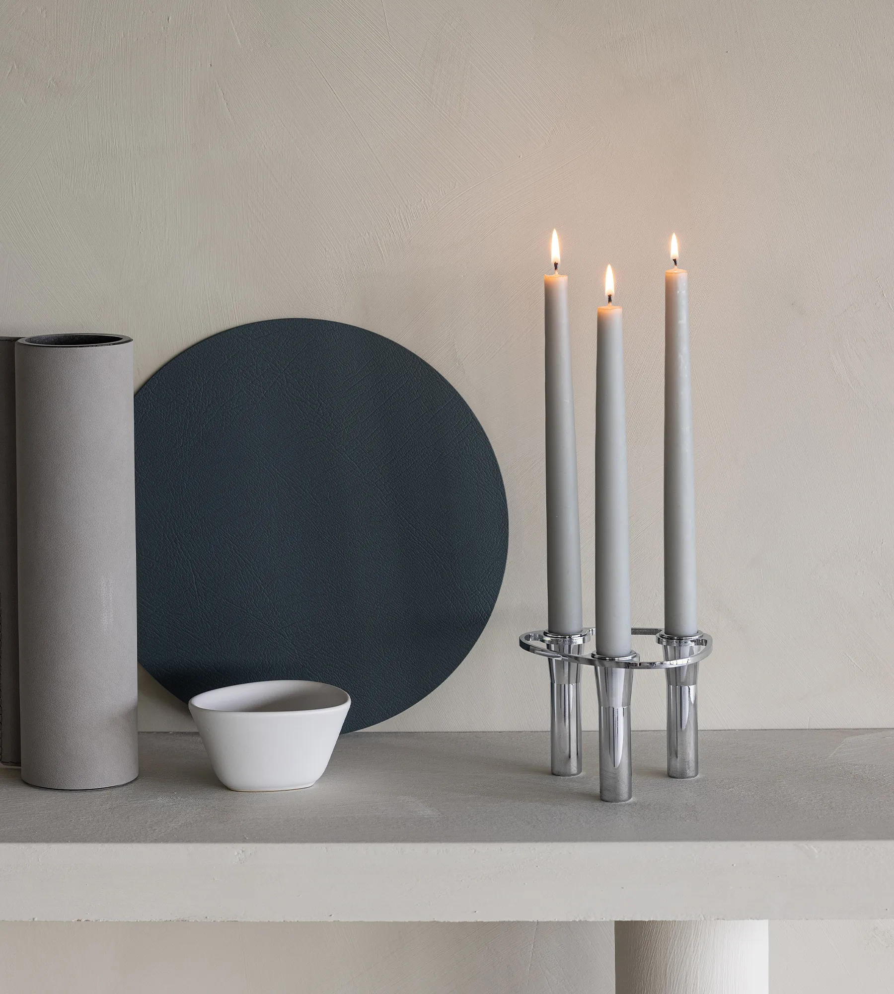 Bougeoir à combiner Lind Curve chrome, Triple LIND DNA