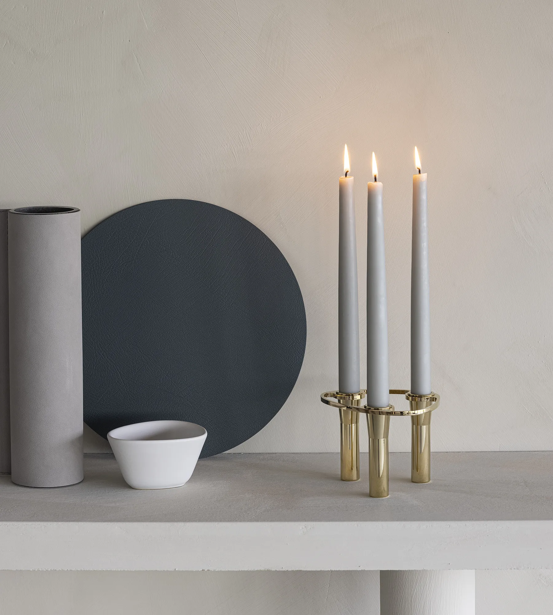 Bougeoir à combiner Lind Curve plaqué or 24K, Triple LIND DNA