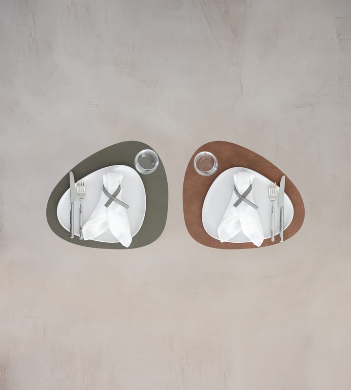 Dessous d'assiette réversible Nupo curve L 1 pièce - Army green-nature - LIND DNA