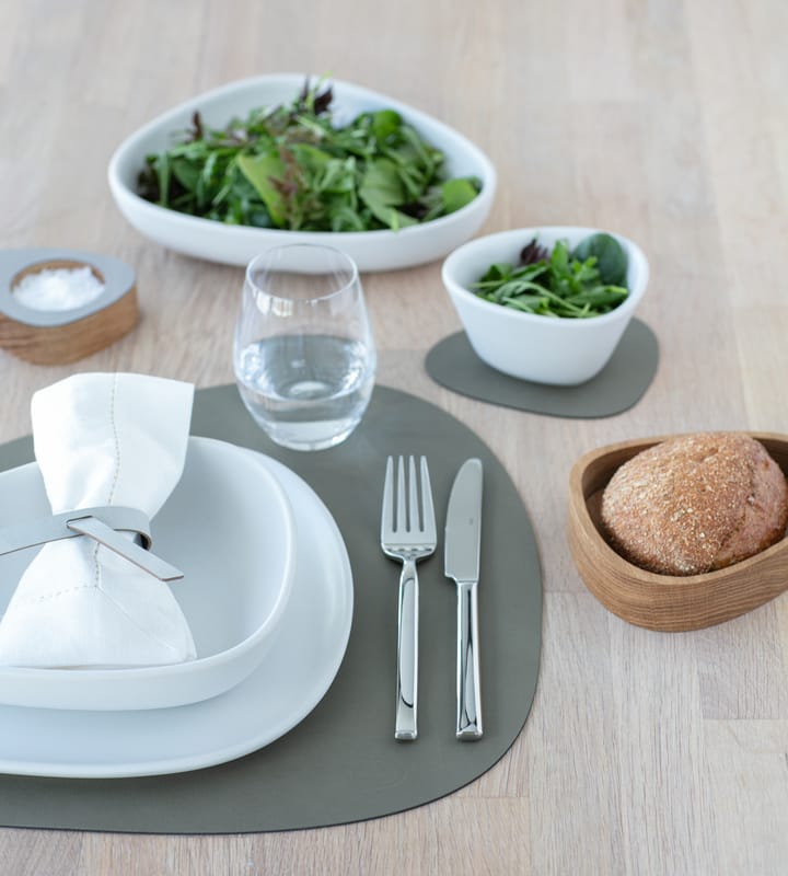 Dessous d'assiette réversible Nupo curve L 1 pièce - Army green-nature - LIND DNA